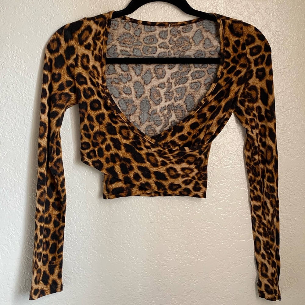 Leopard Cross Body Crop Top